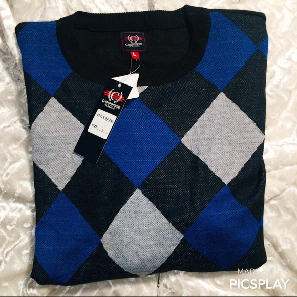 🌀Cambridge Classics Men’s Argyle Sweater🌀 - Picture 4 of 5